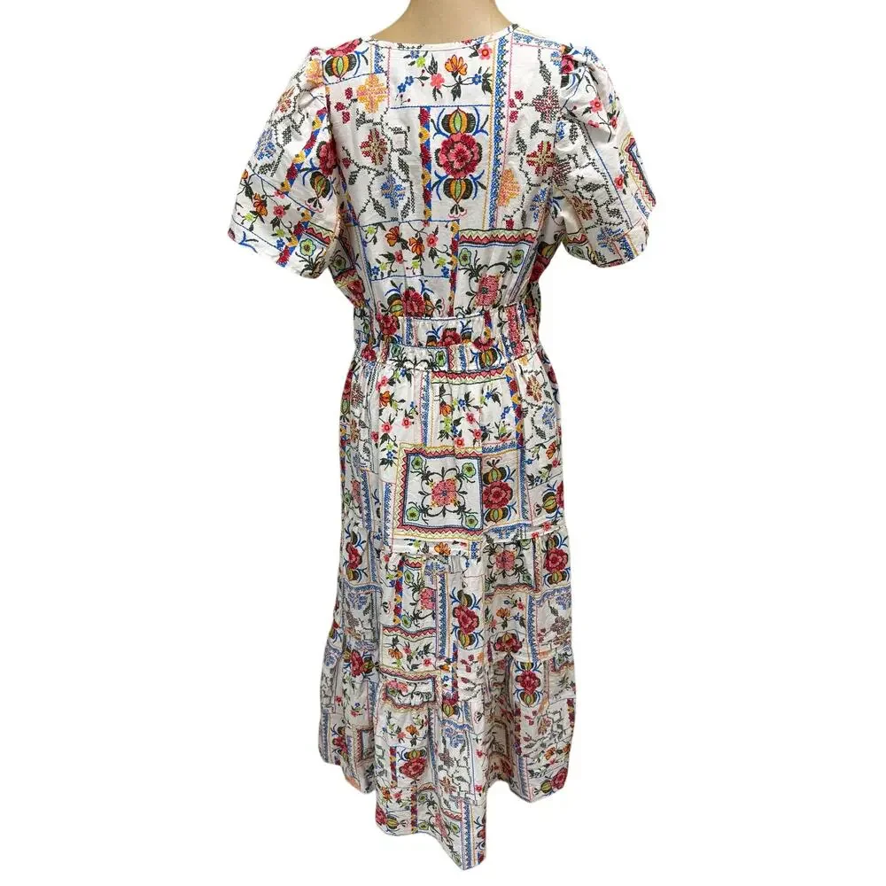 Anthropologie Maxi Dress Somerset 100% Cotton Floral Print size Small - Picture 7 of 10